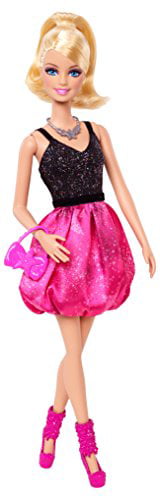Barbie BCN37 Fashionista Party Glam Doll Pink and Black Dress for sale online 