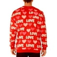 thumbnail image 6 of Mifsaly Mens Valentines Day Sweatshirt Hearts Print Long Sleeve Shirts Valentine Gifts Blouse Girlfriend Date Pullover Tops Spring Outfits XXL, 6 of 9