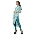 thumbnail image 5 of Moomaya Printed Straight Hem Kurta Tunic For Women Mandarin Collar Kurti Summer Wear, 5 of 7