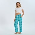 thumbnail image 5 of HEARNICE Women's Pajama Pants, Soft Long Casual Pajama Lounge Bottoms, Knit Sleep Pants with Pockets(LAKE BLUE PLAID, L), 5 of 7