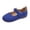 Blue 2, variant on Girls Summer Flats Shoes Lightweight Ribbon Flower Hook Loop Casual Flats for Kids,Sizes 6.5 Toddler