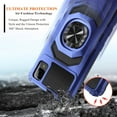thumbnail image 4 of Nagebee Phone Case Compatible for TCL ION Z with Tempered Glass Screen Protector (Full Coverage), Full-Body Protective [Military-Grade] Magnetic Car Mount Ring Holder Heavy-Duty Case (Blue), 4 of 6