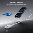 thumbnail image 5 of Belkin BoostCharge Braided USB-A to USB-C Cable (5ft) for iPhone 16 Series, iPhone 15 Series, Samsung Galaxy, Note, Pixel Devices iPad Pro, & More - Silver, 5 of 8