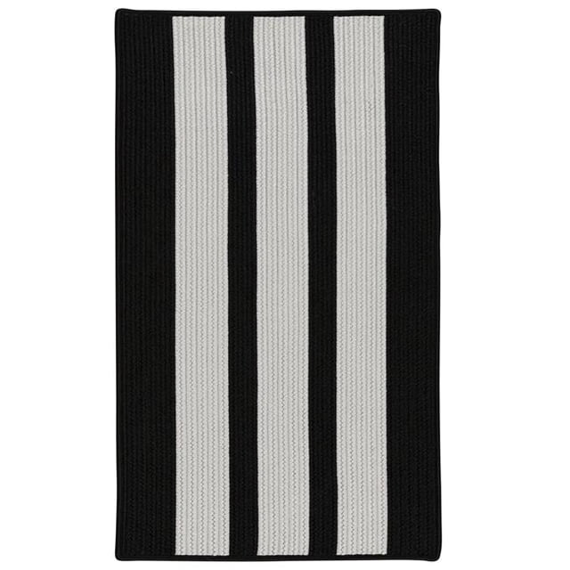 Colonial Mills Rug EV27R108X144S Everglades Vertical Stripe Braided Area Rug Black Shadow - 9 x 12 ft.