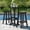 Black-Bar Table with 2 stools, variant on Nalone 40" Outdoor Bar Table, All Weather HDPE Bar Height Patio Table Counter Round Patio Cocktail Bar Table, Tall Bistro Table Pub Table for Deck, Porch, Backyard, Garden (Naby Blue)