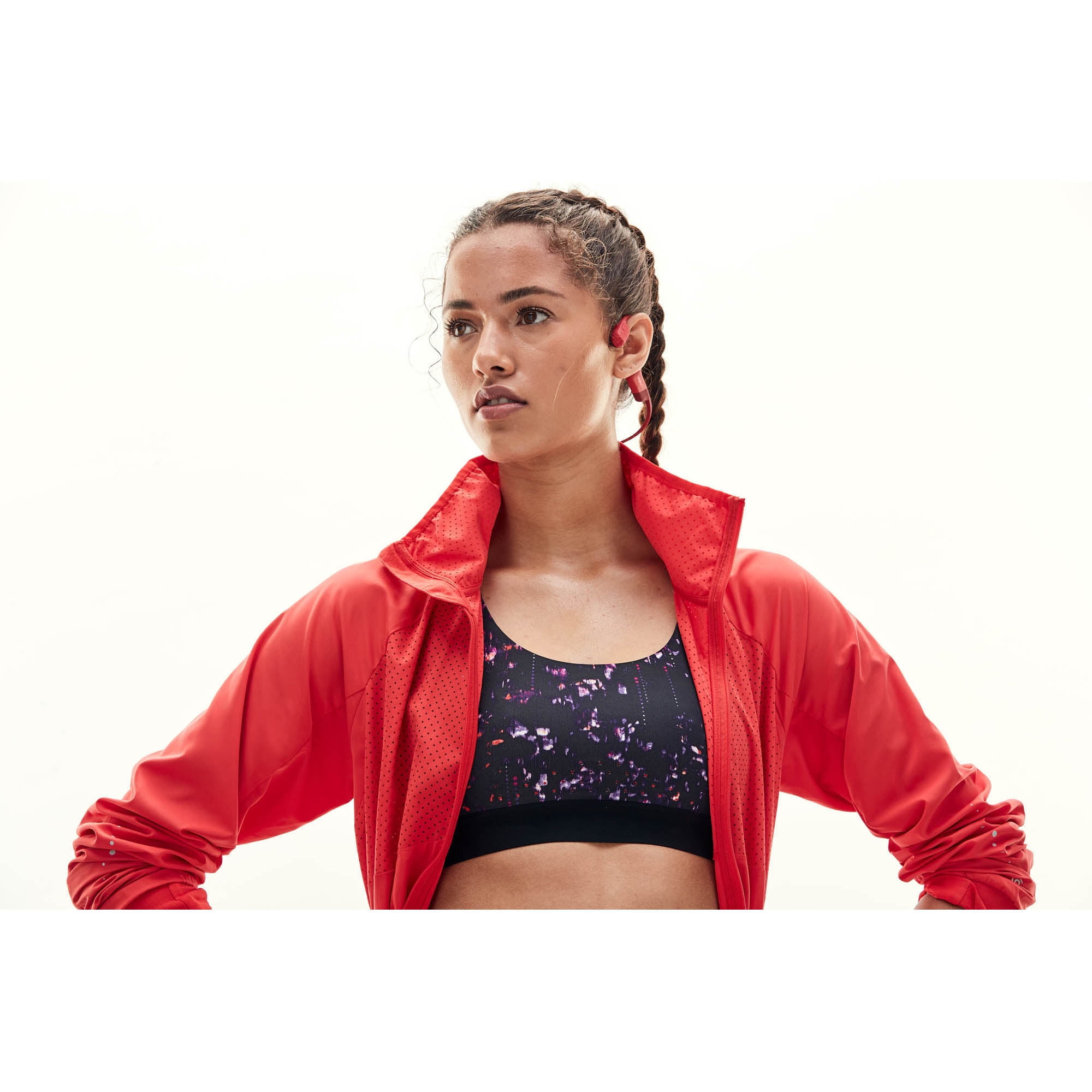 Shokz - OpenRun, Bone Conduction Sports Headphones, Red