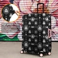 thumbnail image 4 of Black Gothic Moon Star Face Pattern Luggage Cover Fashion Suitcase Cover Baggage Covers Fit 25-28 Inch Luggage (Go Travel), 4 of 5