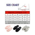 thumbnail image 2 of DODOING Women's Memory Foam Flip Flop House Indoor Slippers with Cozy Short Plush Lining, Spa Thong Sandals Slippersm, Black/ Grey/ Pink, 2 of 7