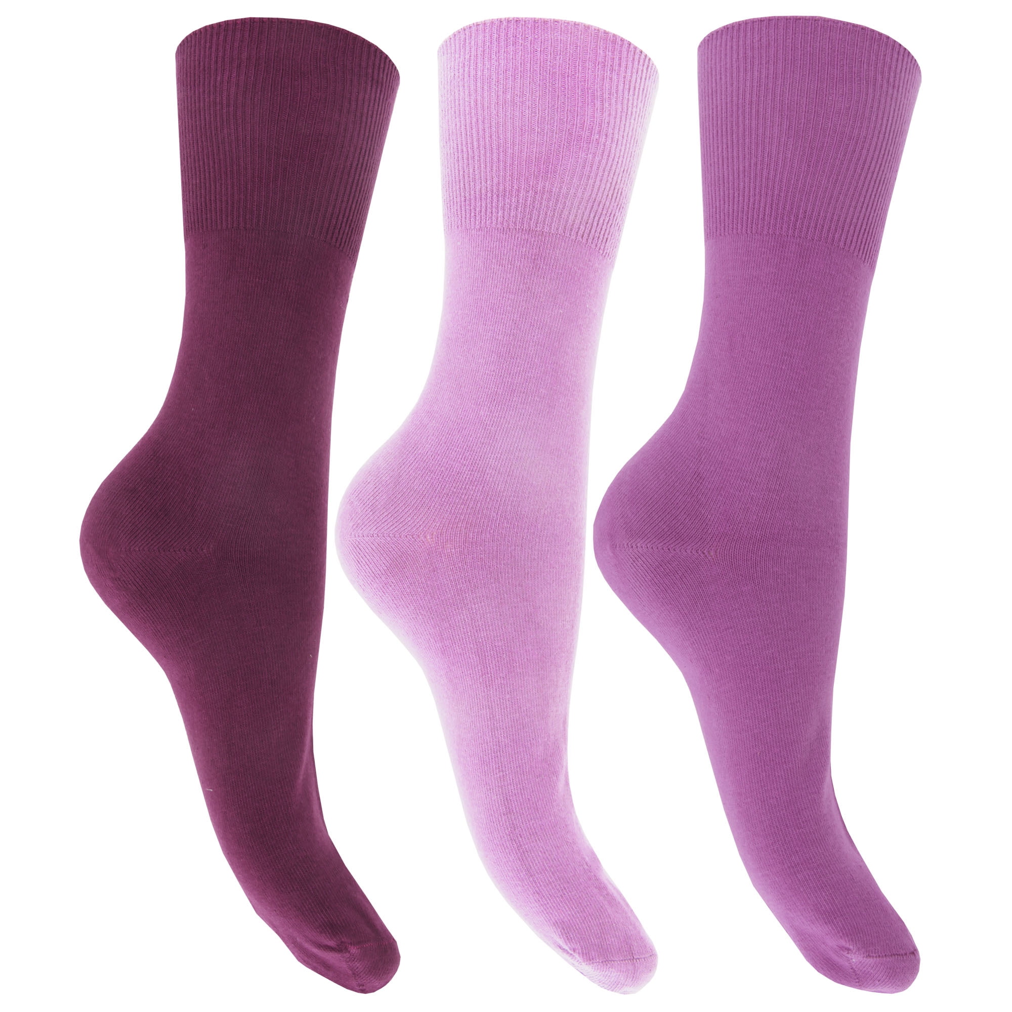 Cottonique Ladies Cotton Rich Comfort Fit Non-Elastic Top Socks 4-8 