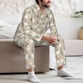 thumbnail image 7 of Fotbe Cute Alpaca Pattern Long Sleeve Pajama Set for Men,Sleepwear Set,2-piece Loungewear Set,Soft PJs Comfy Nightwear with Pockets-Large, 7 of 7