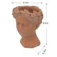 thumbnail image 3 of Zateety D6x9" Visage Head Bust Planter, Brown, 3 of 9