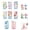 8pack-Mix, variant on Crystal Stacked 3D Building Stickers, 3D Stacked Stickers, Stackables Tickers for Journaling, Phone Case Decoration & Creative Sticker Crafts (4pack-A)
