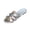Silver, variant on Women Flats Comfortable Wide Width Cute Slides Summer Casual Walking Pu Leather Shoes Suitable for Daily Use Beaches Gold 41