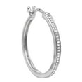 thumbnail image 4 of Dazzlingrock Collection 0.10 Carat (ctw) Round White Diamond Hinged Post 1Pc Hoop Earring for Women in 925 Sterling Silver, 4 of 4