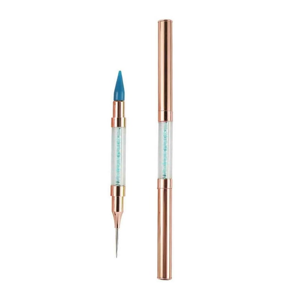 Taladro de punta de bolígrafo de cristal acrílico, herramienta multifuncional para uñas.
