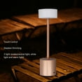 thumbnail image 4 of Lampe de Table Sans Fil, Lampe de Table à Piles Rechargeable Moderne Minimaliste 3 Lumières Gradation Continue USB LED pour Extérieur Patio Restaurant Maison Chambre Bars, 4 of 8