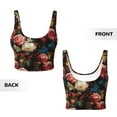 thumbnail image 6 of Goofa Rose Flowers Printed Sports Bras for Women, High Impact Running Bra Workout Crop Tank Tops Longline Sports Bra Push up-Large, 6 of 9