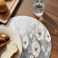 thumbnail image 4 of Round Placemats White Flowers 15 inch Set of 4 Table Mats for Dining Table Ombre Yellow Painting Heat Resistant Non-Slip Kitchen & Home Decorative Place Mat Set, 4 of 8