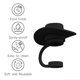 thumbnail image 3 of Tapa de pajita para taza de 30 a 40 oz, tapa de pajita de silicona, sombrero de vaquero, accesorios para vaso de 10 mm, 0,4 pulgadas, lindos regalos para mujeres, 3 of 5