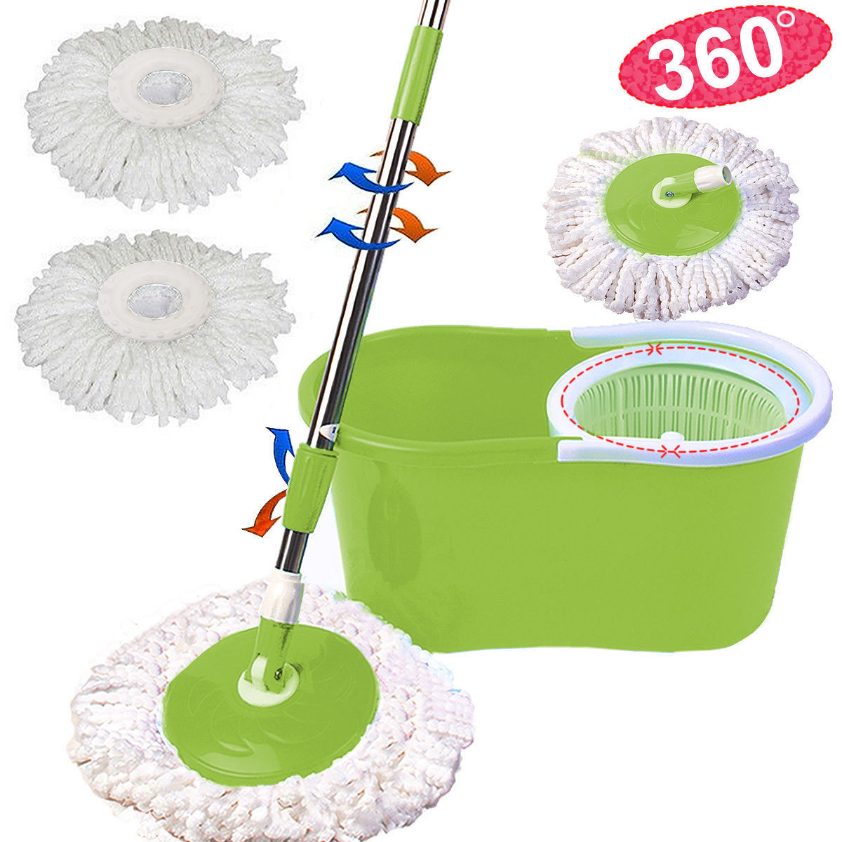 Zimtown Microfiber Spin Mop wi...