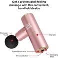 thumbnail image 3 of Skymall Mini Muscle Massage Gun, Metallic Pink, Pocket-Sized Deep Tissue Massager Gun, 3 of 5