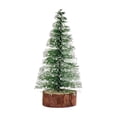 thumbnail image 2 of Mini Christmas Trees Desktop Miniature Tree Snow Frosted Sisal Trees With Wood Base Bottle Brush Trees For Xmas Tabletop Winter Crafts Ornament Holiday Part, 2 of 7
