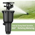 thumbnail image 3 of Rociador con cabezal rociador giratorio de riego automático de 360 ​​grados de alta presión de agua, aspersor de riego emergente de 3/4 pulgadas y 1/2 pulgadas, 3 of 4