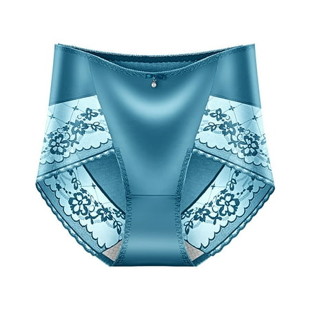 Wancir High Waist Lace Underwear for Women Seamless Sexy Panties Ladies Stretch Full Coverage Briefs Pack