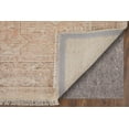 thumbnail image 4 of 4' X 6' Tan Orange and Ivory Oriental Hand Woven Distressed Area Rug With Fringe, 4 of 10
