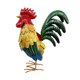 thumbnail image 3 of Figura de gallo de metal, escultura animal creativa en 3D, resistente a la intemperie, decorativa, de hierro. Estilo D, 3 of 8