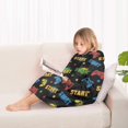 thumbnail image 4 of Multicolor Controllers Games Icons Black Pattern Blanket Hoodies for Kids 6-13YR Oversize Wearable Blanket Hoodies for Boys Girls Teens, 4 of 7