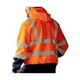 thumbnail image 4 of Men's Hooded Sweatshirt Reflective Jacket Traffic Work Jacket Construction Site Safety Jacket Winter Autumn Hoodie Yellow Orange Green High Visibility Jacket Coat, 4 of 5