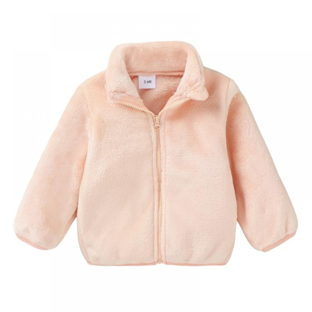 ROSEBEAR Baby Boys Girls Coats Fleece Toddler Hoody Jacket Zip Up Teddy Jackets Warm Winter Windproof Outwear 