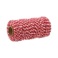 thumbnail image 2 of Naiovety Cuerda de cinta de algodón ampliamente utilizada y duradera para diversos fines multifuncional fácil Artesanía Rojo brillante + blanco, 2 of 6