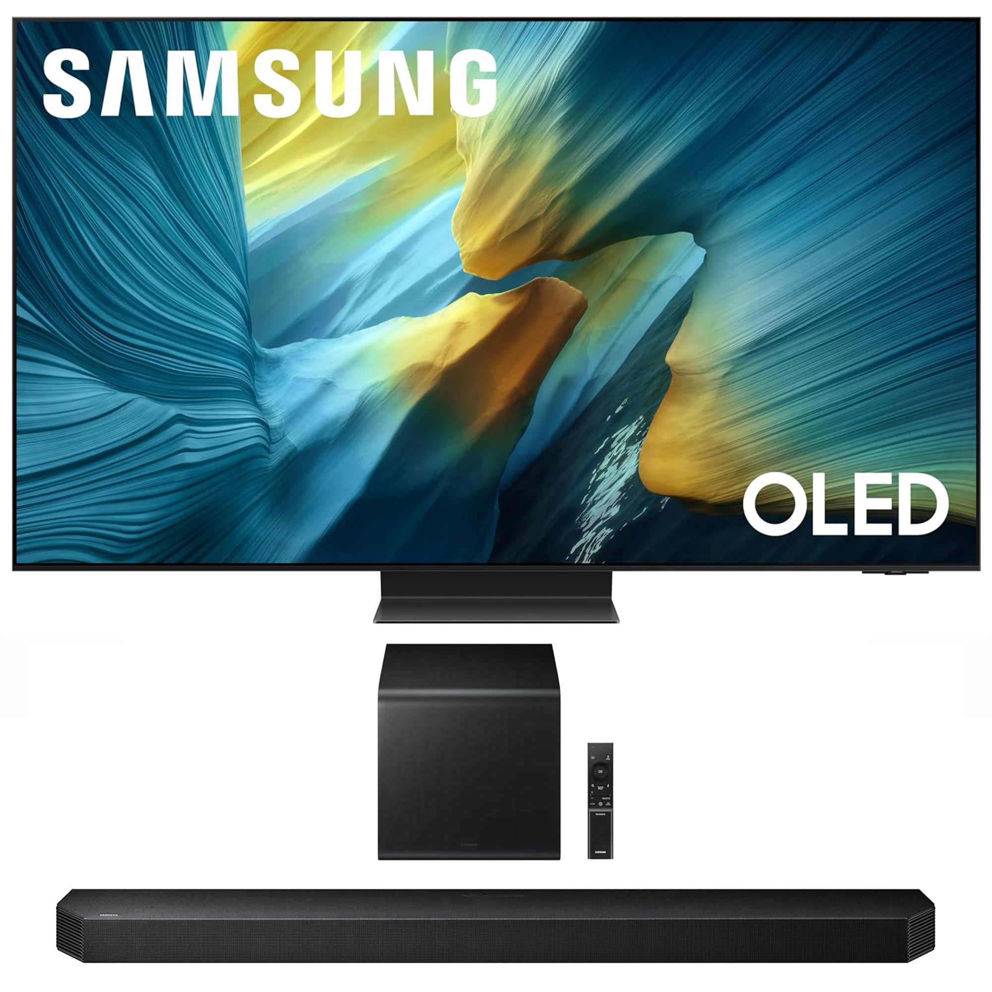 Samsung QN65S95FAFXZA 65 Inch OLED HDR Pro 4K Smart TV with a Samsung HW-Q800F Q Series Soundbar 5.1.2 Ch Subwoofer (2025)