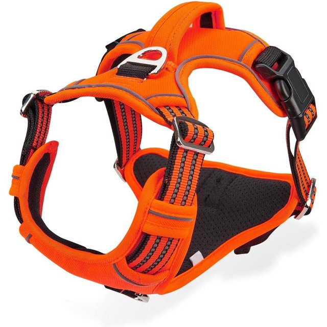 JFBUJC Dog Harness No Pull for Large Medium Dogs, Adjustable Reflective Harness Lightweight Breathable Pet Vest Harness medium large dog for Walking Training