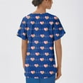 thumbnail image 4 of Garbnen Heart Print Scrubs Tops for Women Plus Size Stretch V Neck Short Sleeve Woman Shirt Xmas Valentine's Day Holiday Prints Nurse Uniforms, 4 of 6