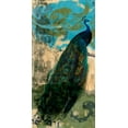 thumbnail image 2 of Goldberger, Jennifer 14x24 White Modern Wood Framed Museum Art Print Titled - Rustic Peacock I, 2 of 4