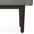 thumbnail image 6 of Scott 29 inch Wide Contemporary Rectangle Small Ottoman Bench in Pewter Grey Linen Fabric, 6 of 13