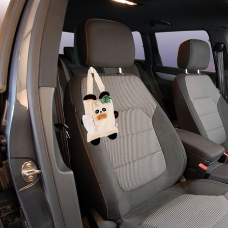 Hytrove Cute Panda Tissue Box Cover Plush Material Multi Colored 1Set For Kids Use