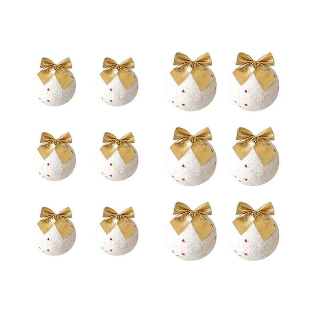 Christmas Ball Decoration Pendant Ball Snowball Pendant Bow Christmas Tree Decoration Scene Layout Window Shop Front