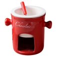 thumbnail image 1 of Fondue Mug Ceramic Chocolate Melting Fondue Mugs Red, 1 of 5