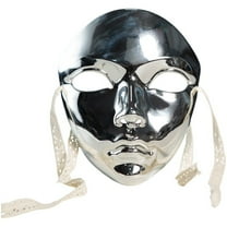 Elegant Metallic Full Face Mask Decorative , Venetian-Style Decorative Art Piece for Home Display