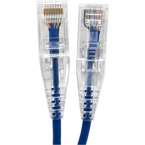 MICROCONNE E09-025BL-SLIM 25' CAT6a Network Cable (Blue)