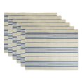 thumbnail image 1 of Design Imports CAMZ11802 Napperon Tissé en PVC à Rayures Style Ferme Bleu Français - Ensemble de 6, 1 of 2