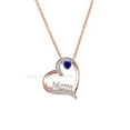 thumbnail image 3 of MOM Pendant Necklace Mothers Day Gift, Moissanite Birthstone Mom Heart Pendant With Cable Chain, 14KT Gold Plated, Heart Charm For Mom Gift,, 3 of 5