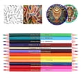thumbnail image 4 of Fluorescent Professional Coloring Pencil,Erasable Colored Pencils,Double-Ended Erasable Pencils Pre-Sharpened Art Pencils for Drawing Checking Map Coloring Tests Grading(12Pcs), 4 of 9