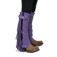 thumbnail image 6 of Tahoe Tack Kids Suede Leather Multi Purpose "I Love My Horse" Western Chaps with Fringes - Red / Small, 6 of 11
