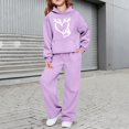 thumbnail image 2 of XIMIN Girls Boys 2 Piece Sweatsuit Lounge Set Long Sleeve Heart Graphic Oversized Tracksuit Preppy Aesthetic Clothing Set Pullover Hoodie and Sweatpants Sets, 2 of 7