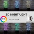 thumbnail image 1 of Lámpara LED Acrílico 3D Serpiente Emblema Colorida Sala de control táctil Luz de noche Ehuebsd Para estrenar, 1 of 1